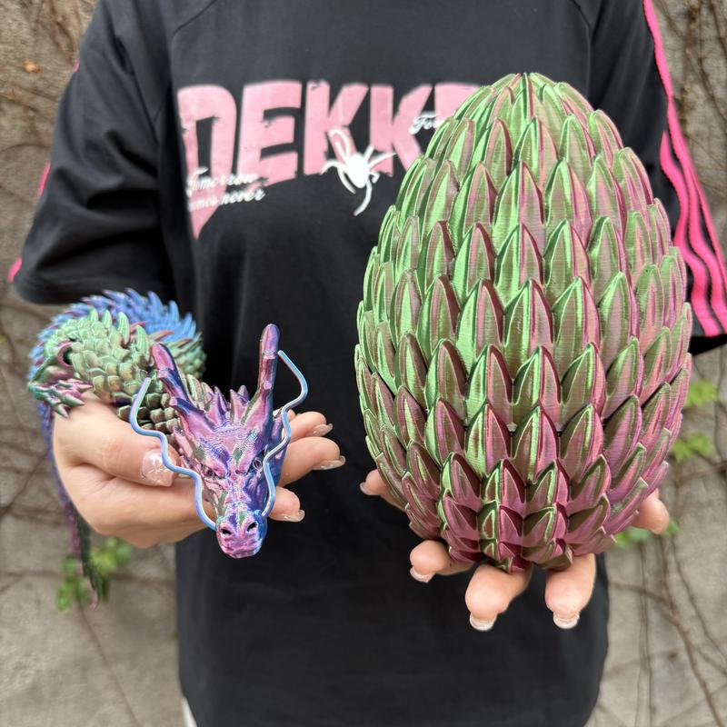 2pcs 3D Printed Dragon Egg Set, Home Decor Desktop Ornament, Halloween Christmas Gift, Birthday Present, Unique 3D Print Statue Figurine, Collectible Room Decor #TOP PICKS