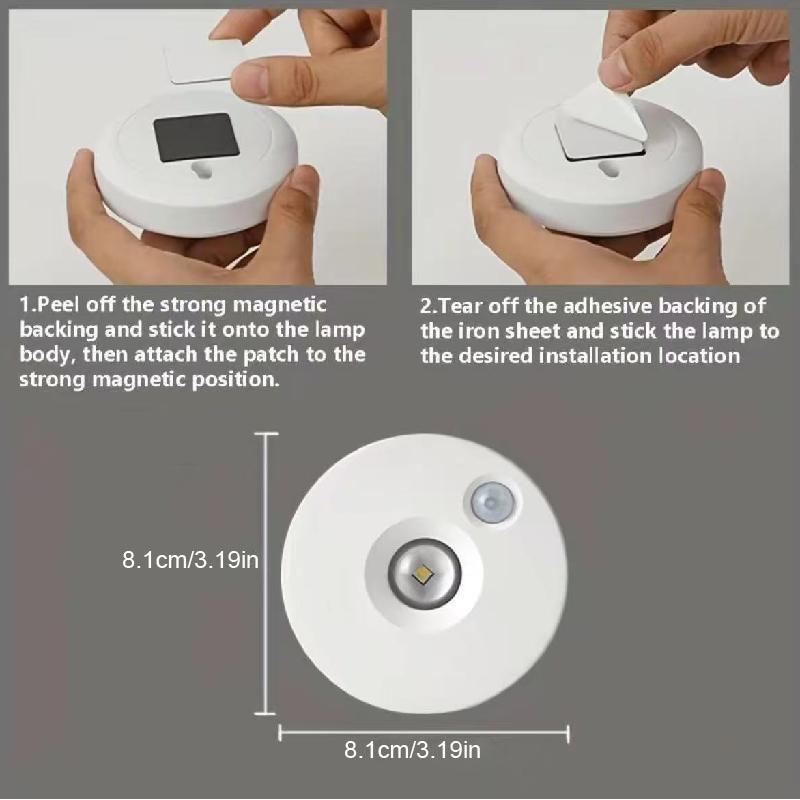 Human Motion Sensing Cabinet Light, USB Rechargeable Wireless Remote Control Ambiance Lighting, Magnetic Three-Color Changing LED Lamp, Decorative Lights