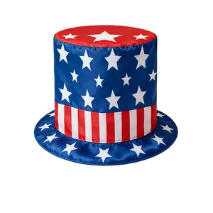 4th of July Patriotic Adjustable Top Hat - Fashion Costume Accessory for Family Independence Day Celebrations, Parties