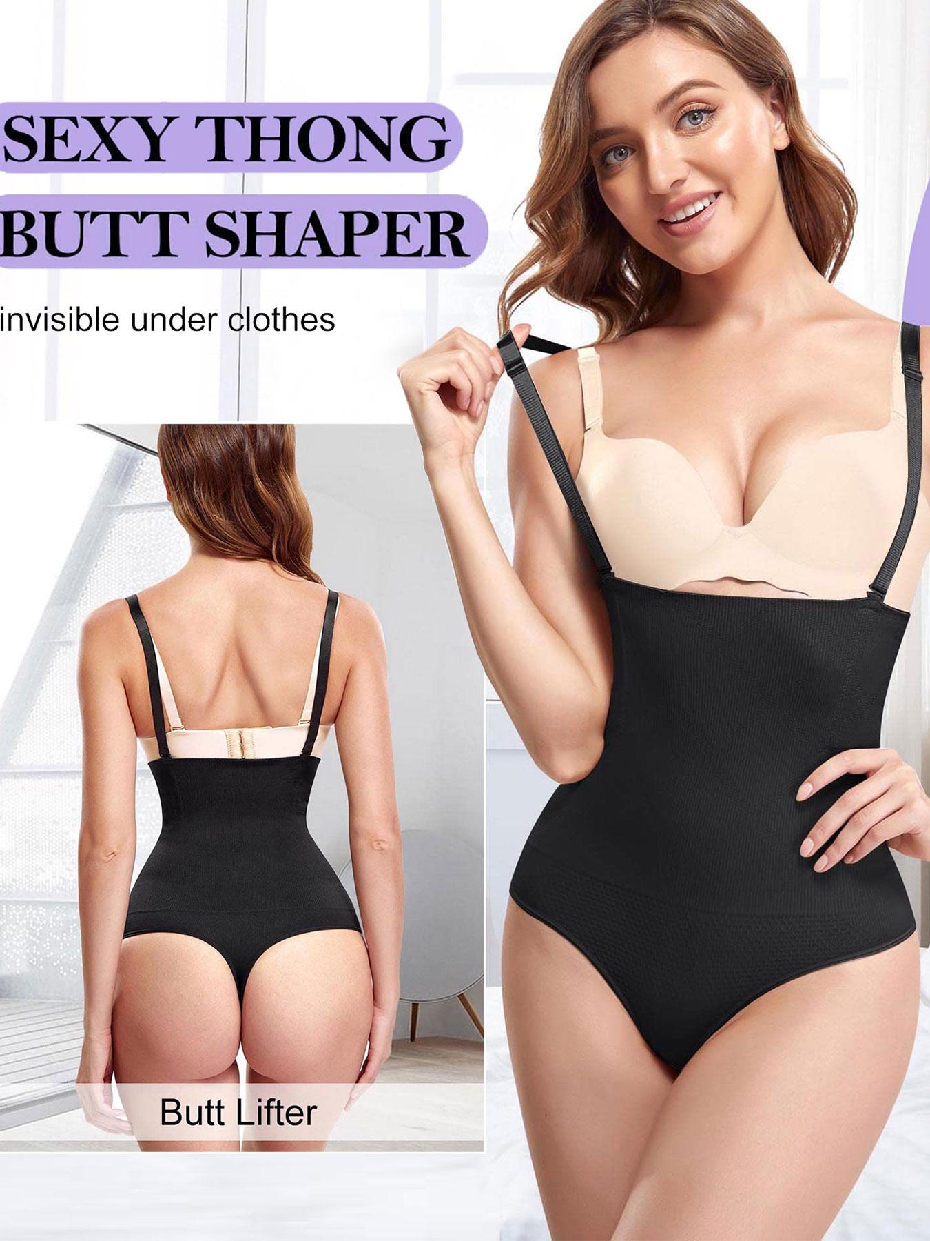 Women's Shapewear Bodysuit, High Elastic Fabric, Seamless Design, Adjustable Straps, Tummy Control, Comfortable & Breathable, High Waist Shapewear halloween dailydrip comfyessentials underwearhaul boxertok midsize tiktokshopbacktoschool