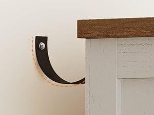 Sikaic Tall Nightstand with Charging Station and Bookshelf White Farmhouse Bedside End Side Table with Led, 2 Drawers, 6 Hooks and Storage Shelves for Bedroom