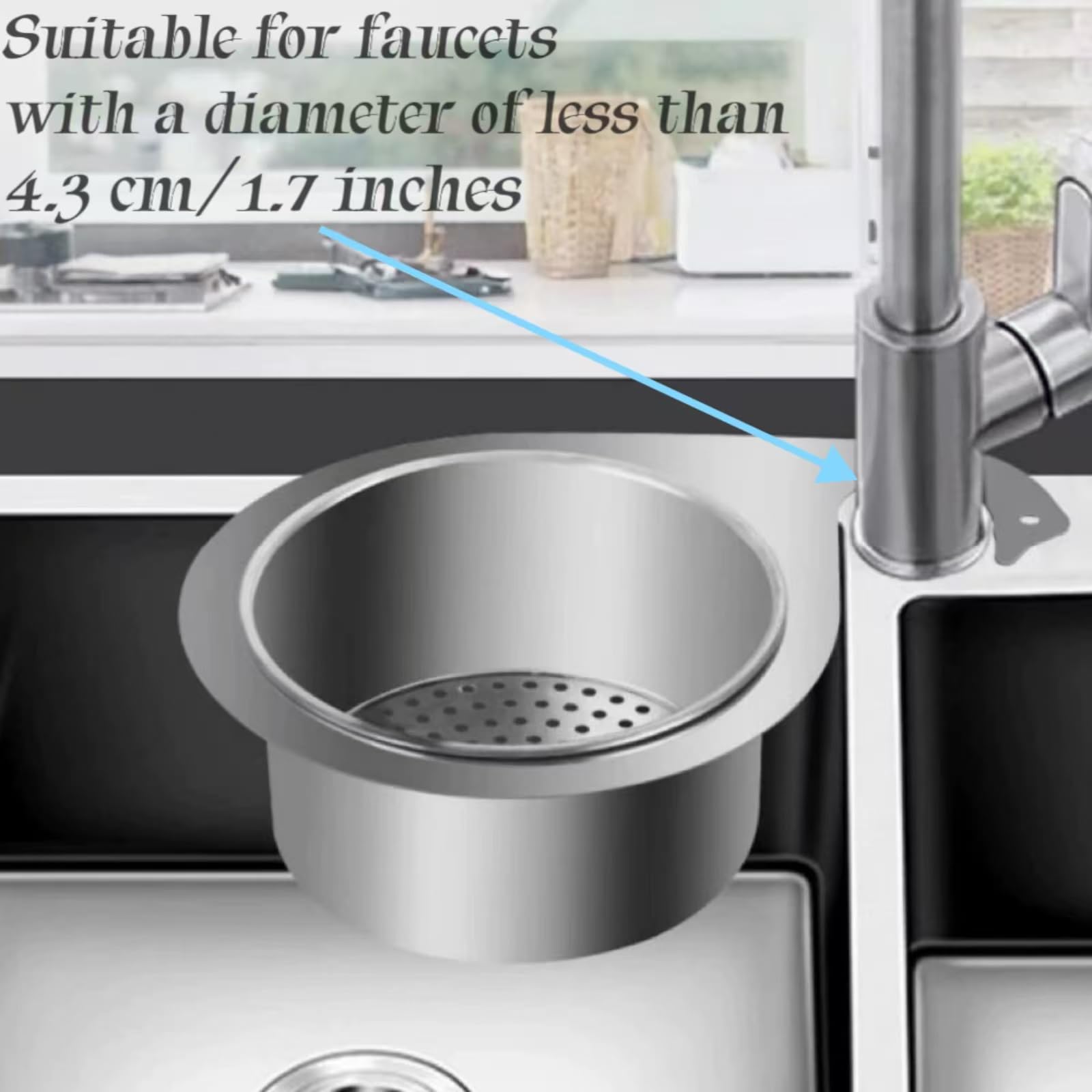 Stainless Steel Swan Sink Strainer Basket Kitchen Sink Drain Filter Durable Mesh Design for Efficient Water Drainage Easy Clean Storage Solution
