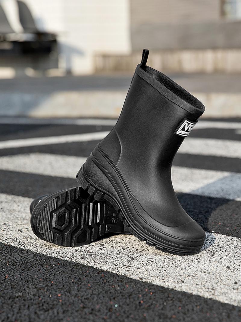 Women's Fashionable Solid Color Rain Boots, Casual Comfortable Waterproof Non-slip Rain Boots for Outdoor, Durable Rain Shoes for Women, Footwear