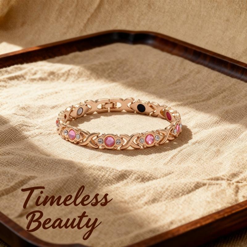 Energy magnet Copper  bracelet, eco-friendly alloy with diamonds, adjustable ladies' wristband Trendy Jewellery Accessories