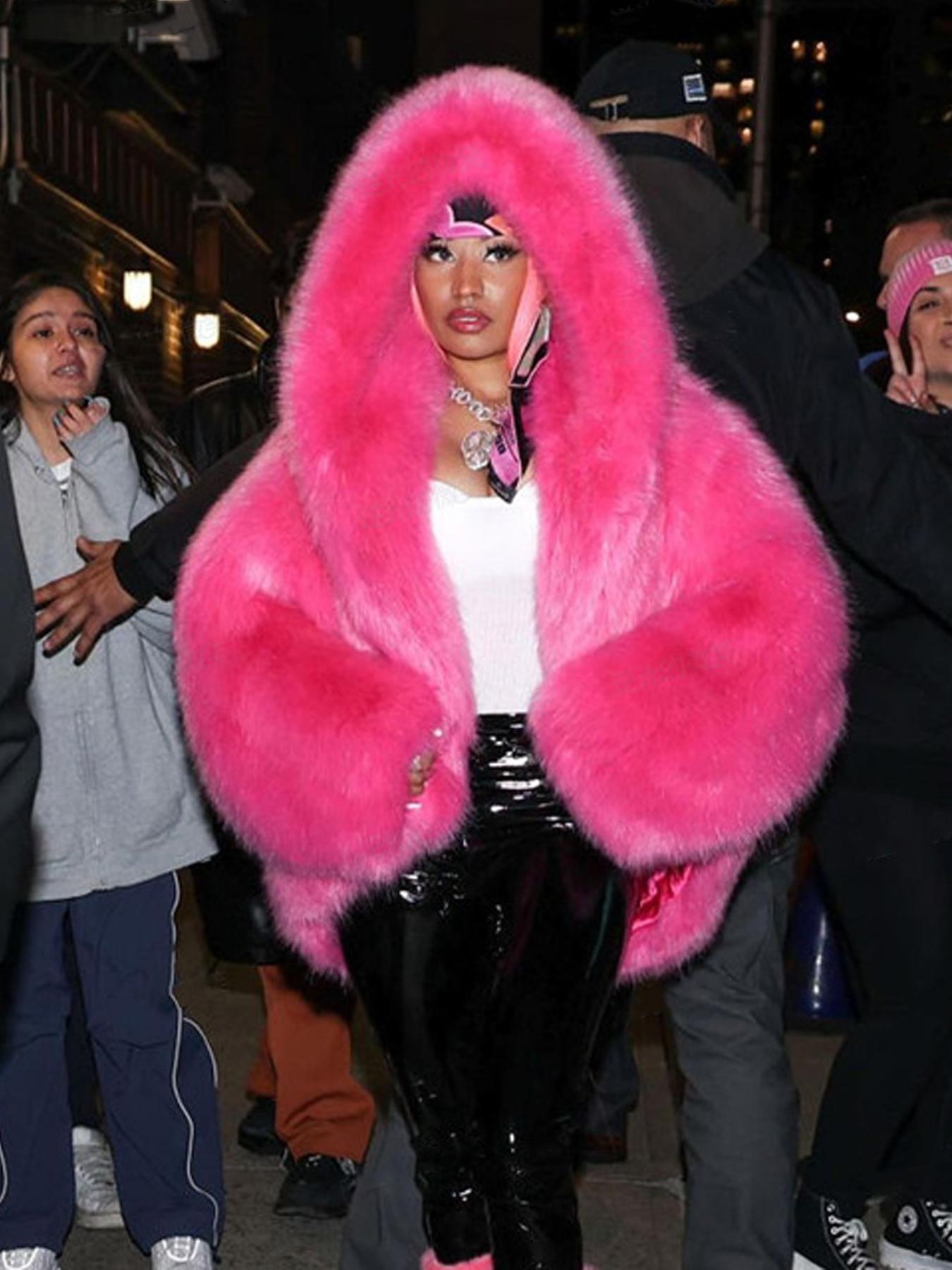 Women's Solid Color Hooded Faux Fur Coat, Casual Loose Long Sleeve Thermal Jacket for Fall & Winter, Women's Clothing for Daily Wear