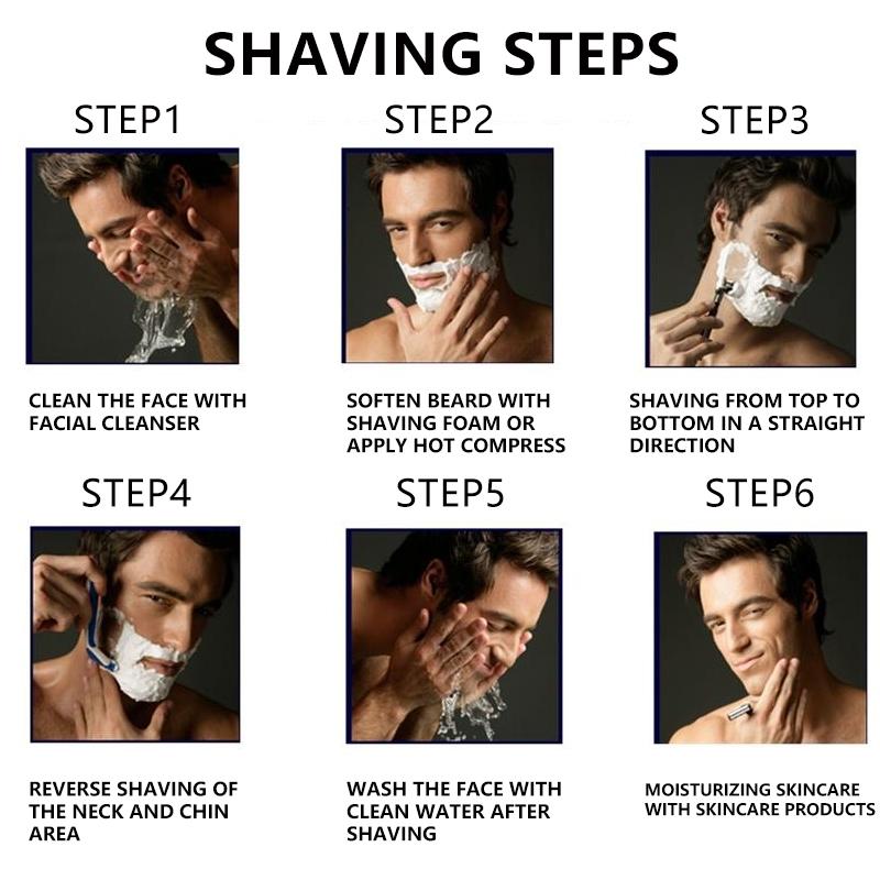 Men's manual shaver kit, blade material is safe and rust proof, easy to use and replace, high-quality material can be washed with water as a whole, classic men's shaving tool, Shaving Products
