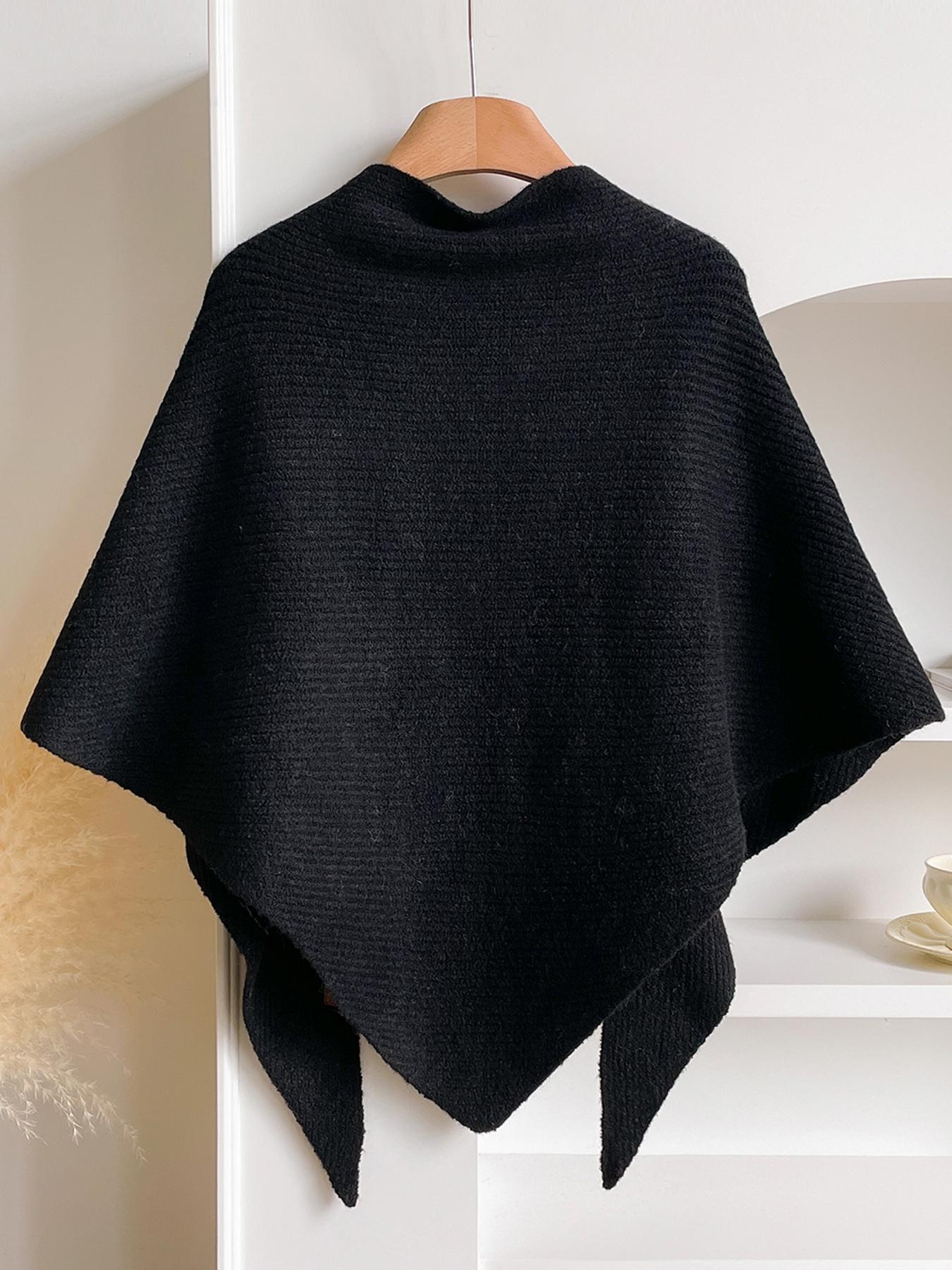 Women's Fashionable Plain Triangle Scarf Shawl, Trendy Solid Shawl, Autumn Winter Warm Wrap, Perfect Gift for Women, Casual Style Accessory