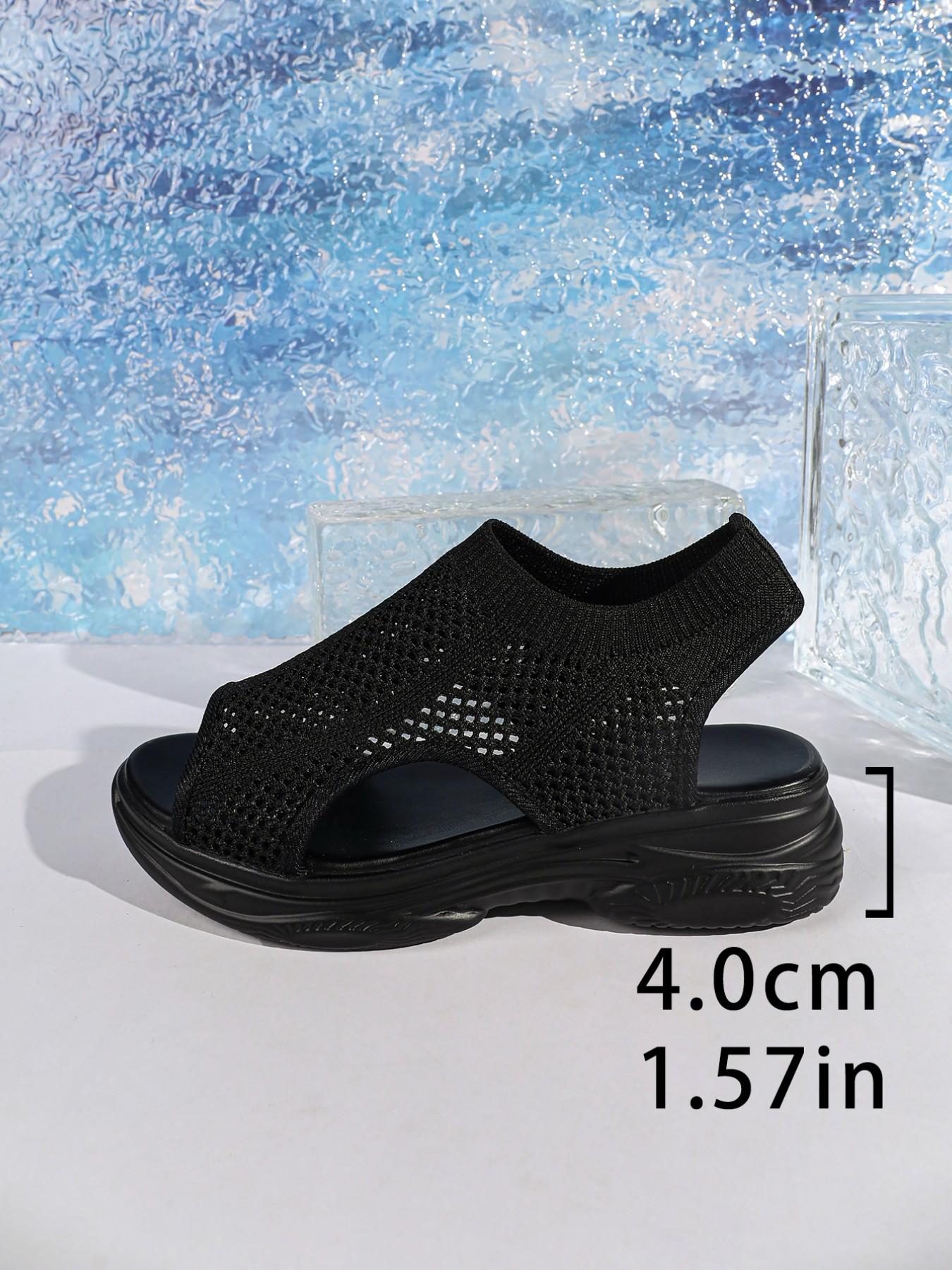 Women's Hollow Out Lightweight Breathable Sandals Comfortable Elastic Fit Fashionable Casual Sports Shoes Non-Sweaty Trendy Design Feminine Ladies Women Fashion Durable Smooth Classic Chic Cute Modern Everyday Style"