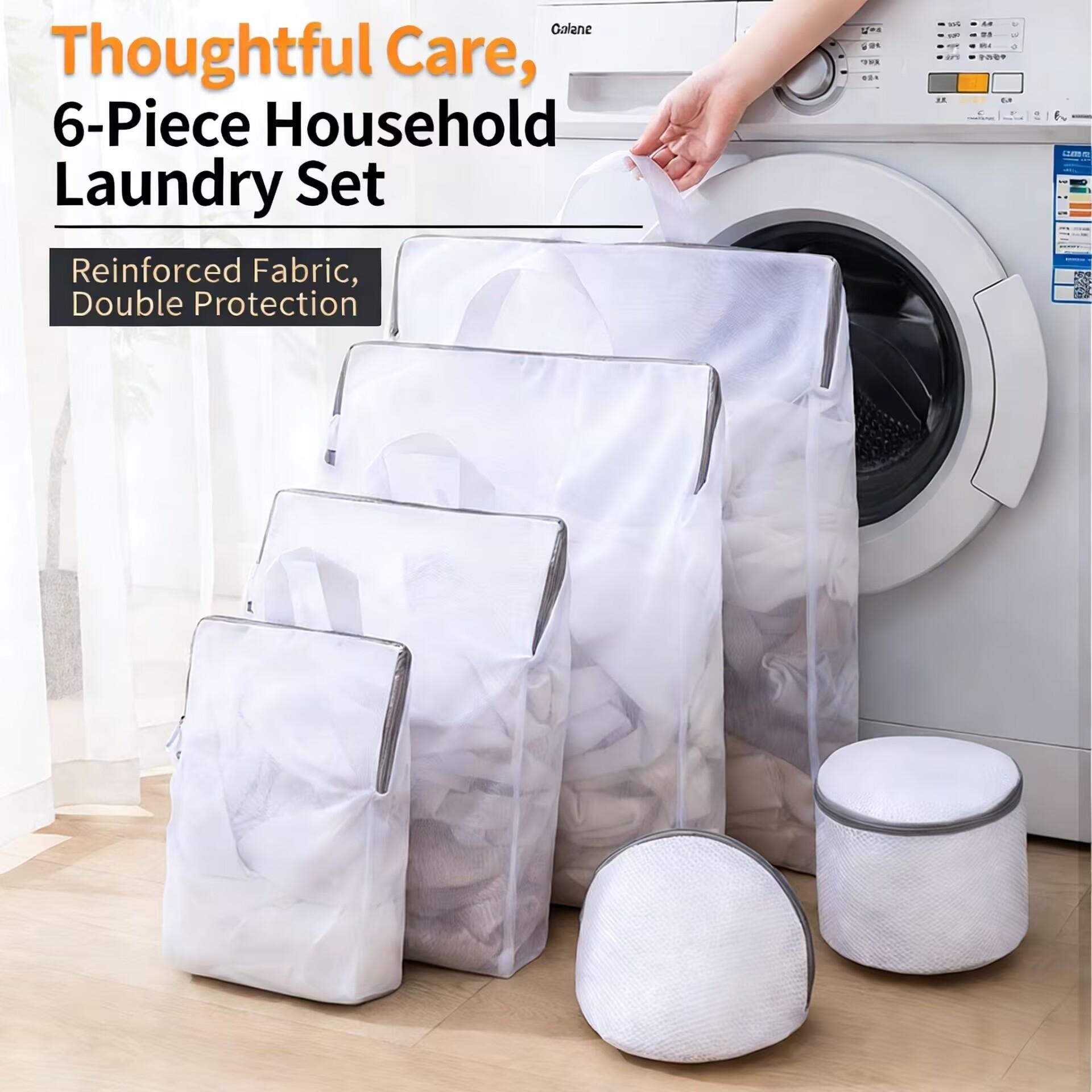 Mesh Laundry Bag with Zipper, Upgrade 3D Laundry Bag, Hand Extraction Mesh Bag, Washing Machine Filter Net, Anti-Deformation Laundry Bag