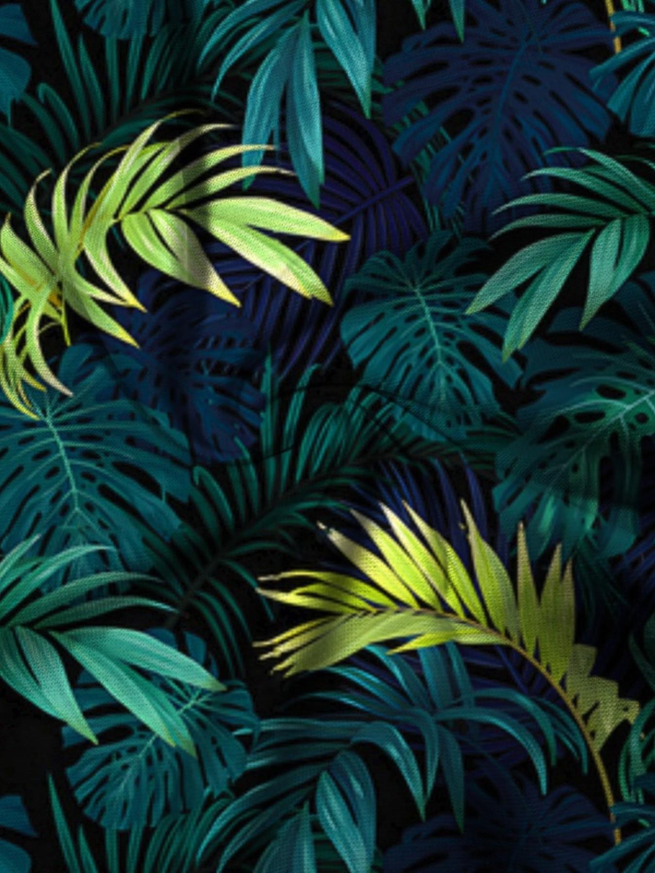 Summer Boys' Tropical Plant Print Drawstring Beach Pants, Loose Fit Short Swim Trunks, Casual Cartoon Pattern, Ideal for Vacation