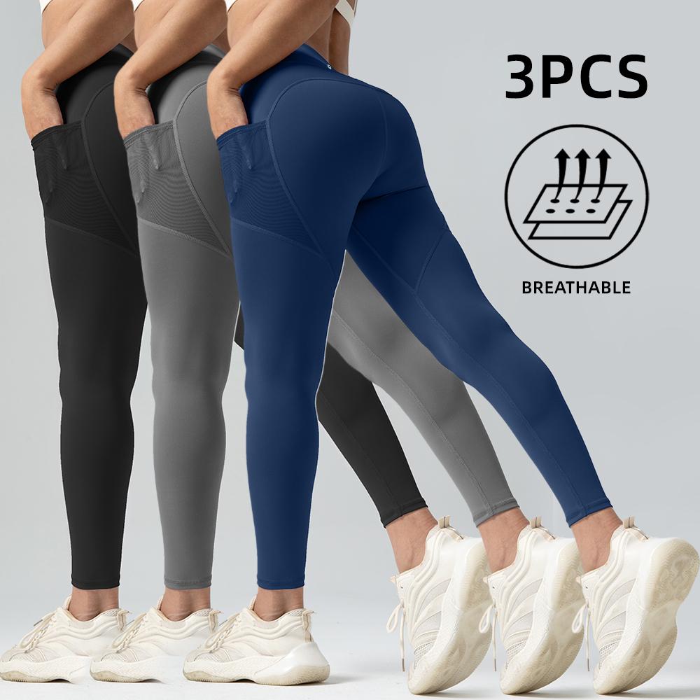 Women's High Waist Solid Side Pocket Shaping Training Leggings.,Air-Butter 3.0 Fabric,Tummy Control,High Stretch UltraSculpt Leggings,  Butt Lifting Yoga Legging,Spring Outfits 2025