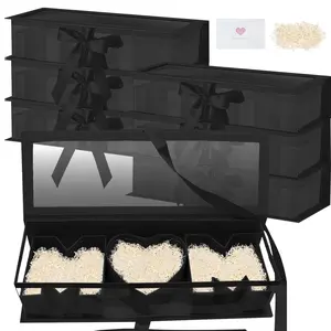 Mother's Day Gift Box Mom Letter Shaped 17.52'x5.98'x3.74' Empty Flower Gift Box Floral Packaging Rectangular Souvenir Fillable Mom Flower Box for Mother Day Parties Elegant Gift Box