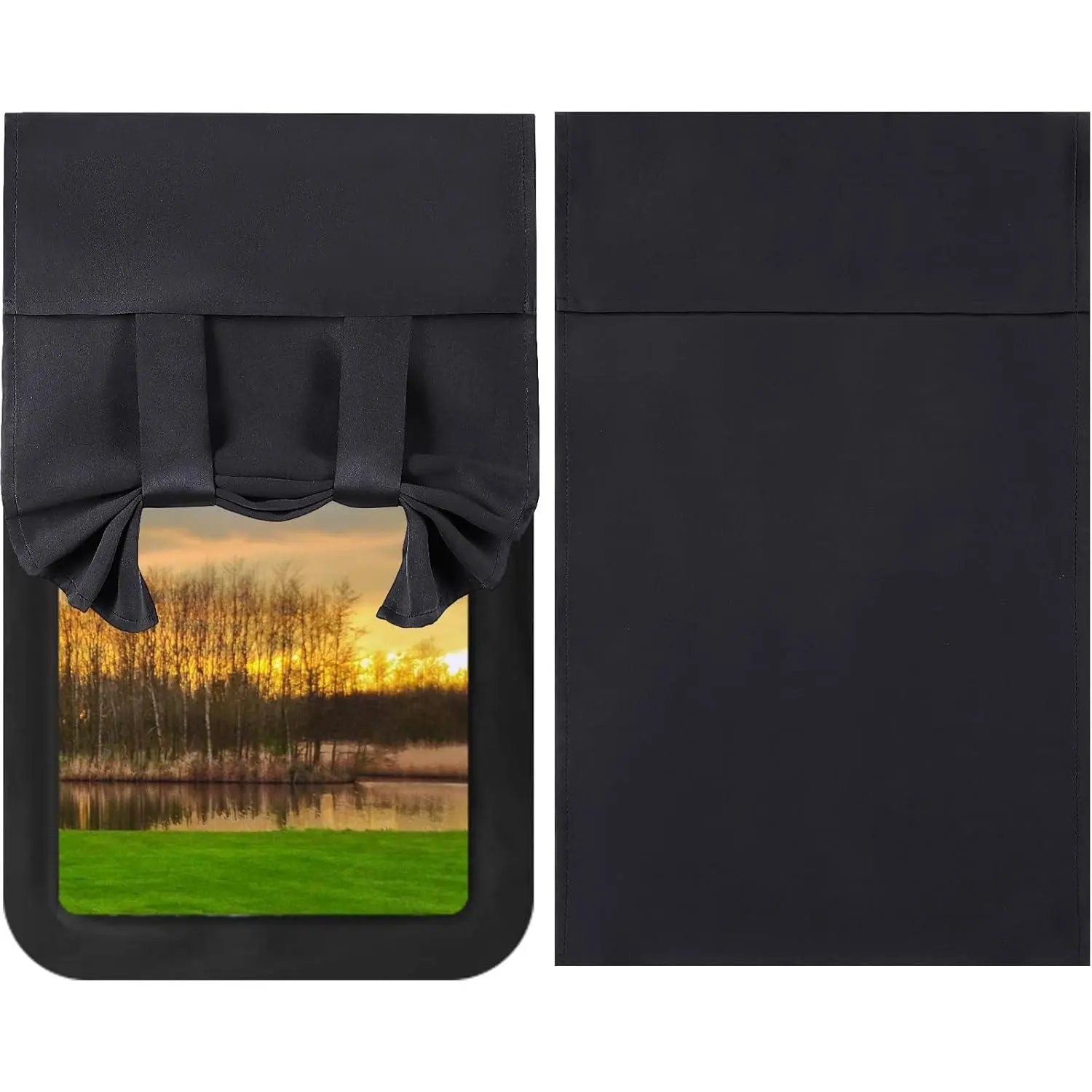 16 x 26 Inch Rv Door Window Shade Cover  Screen Door Curtains for Rv Door Window Insulated Tie up Camper Window Shades for Travel