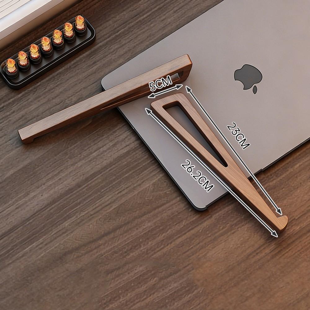 1 piece/set of solid wood laptop stand for heat dissipation, suspended convenience, desktop height increase, vertical stand, tablet storage rack