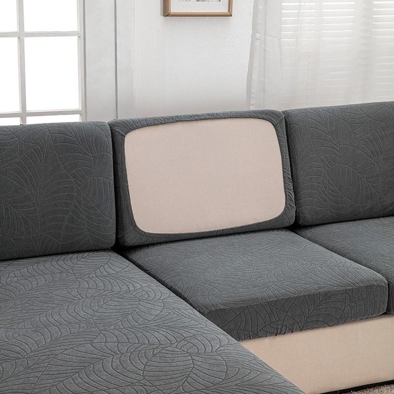 Waterproof Large Leaf Print 3D Stretch Sofa Cushion Cover, All-Season Dustproof Sofa Cover, Pet-Friendly Anti-Scratch Furniture Protector for Dogs & Cats, Ideal for Living Room & Bedroom Home Decor, Parties & Festivals.