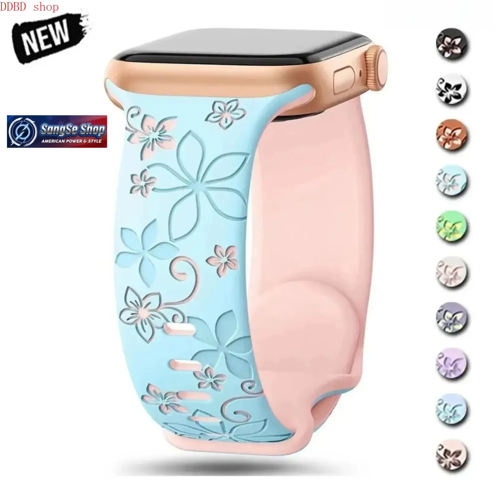 Engraved Silicone Apple Watch Band 2026 Trend Stylish Women’s Sport Wristband Soft Comfortable Watch Strap Compatible with Apple Watch Series Ultra SE 38–49mm Durable Adjustable Fashion Accessory for Fitness Daily Wear and Outdoor Activities