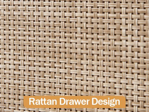 SICOTAS Console Table with Rattan Drawers - Unique Boho Rattan Entryway Table Side Table with Storage, Small Console Tables for Entryway, Entry Table for Hallway, Sofa Table Coffee Table, Spacious Storage, Stable and Sturdy