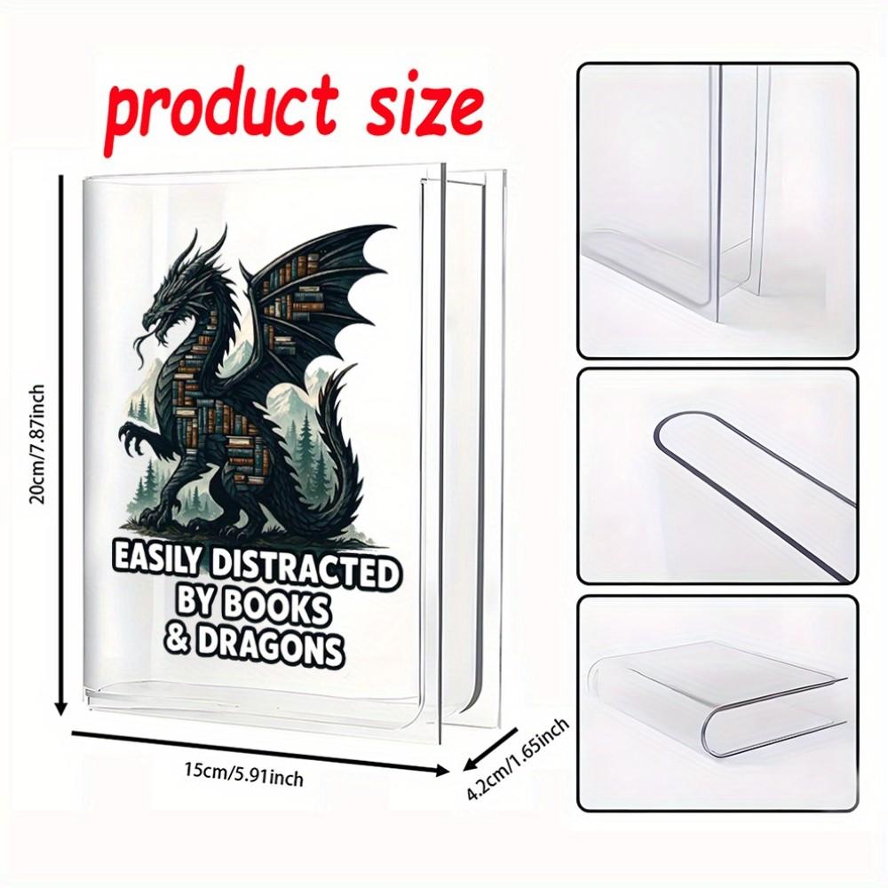 Acrylic Book-Shaped Vase, Transparent Material, Hand-Drawn Shelf Design, Elegant Home Decor, Perfect for Teacher's Day, Birthday, Christmas