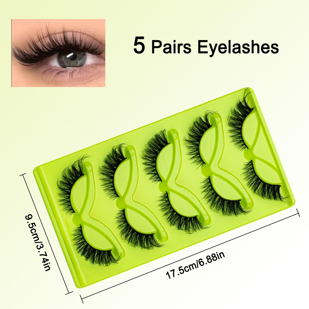 Natural Fluffy False Eyelashes, 5 Pairs Mixed Length DIY Eyelashes, Personalized Eyelash Extension, Durable and Lightweight, Very Suitable for Personal and Professional Use, Makeup, False Eyelashes Extensions