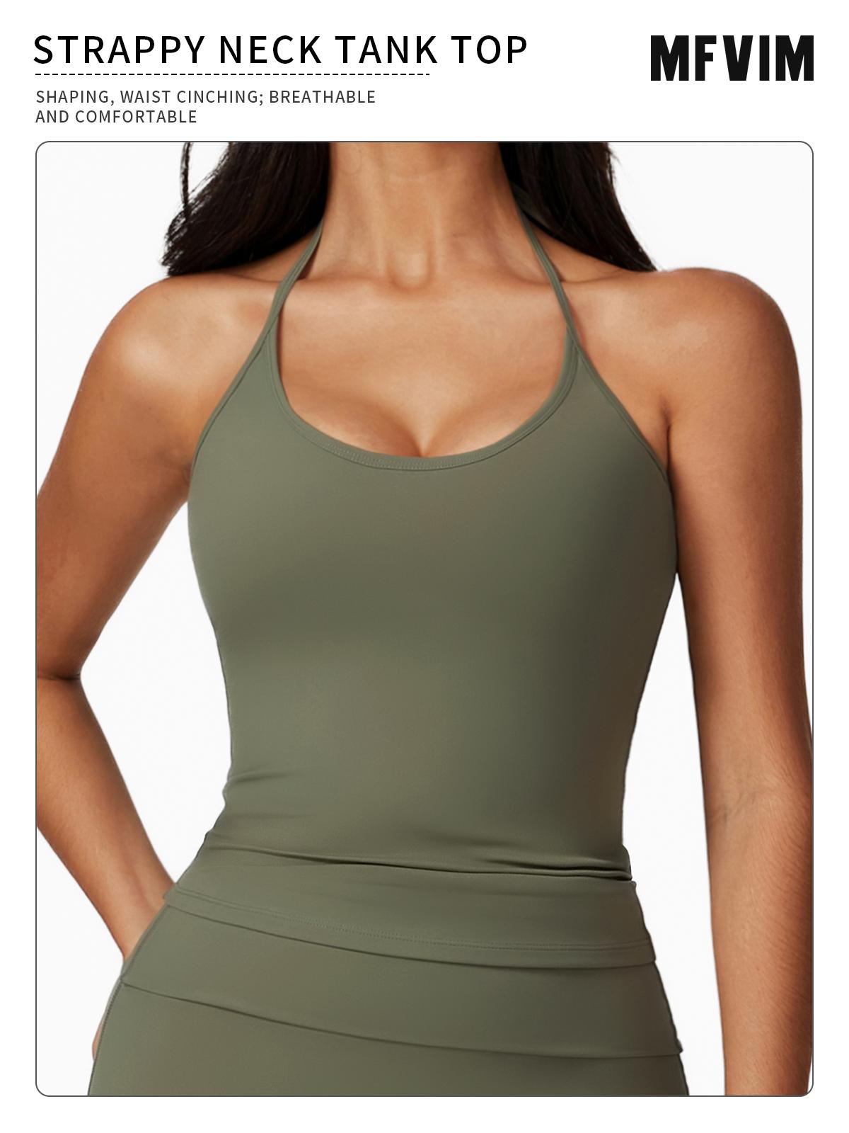 Women's Sports Tank Top Camisole Sports Tank Top with Built-in Bra Pads High Strength Yoga Underwear,Running Gym Exercise Outdoor Daily Wear Sports Tank Top,Quick Dry Yoga Tank Top,Fitness Tank Top Activewear SpringStatements