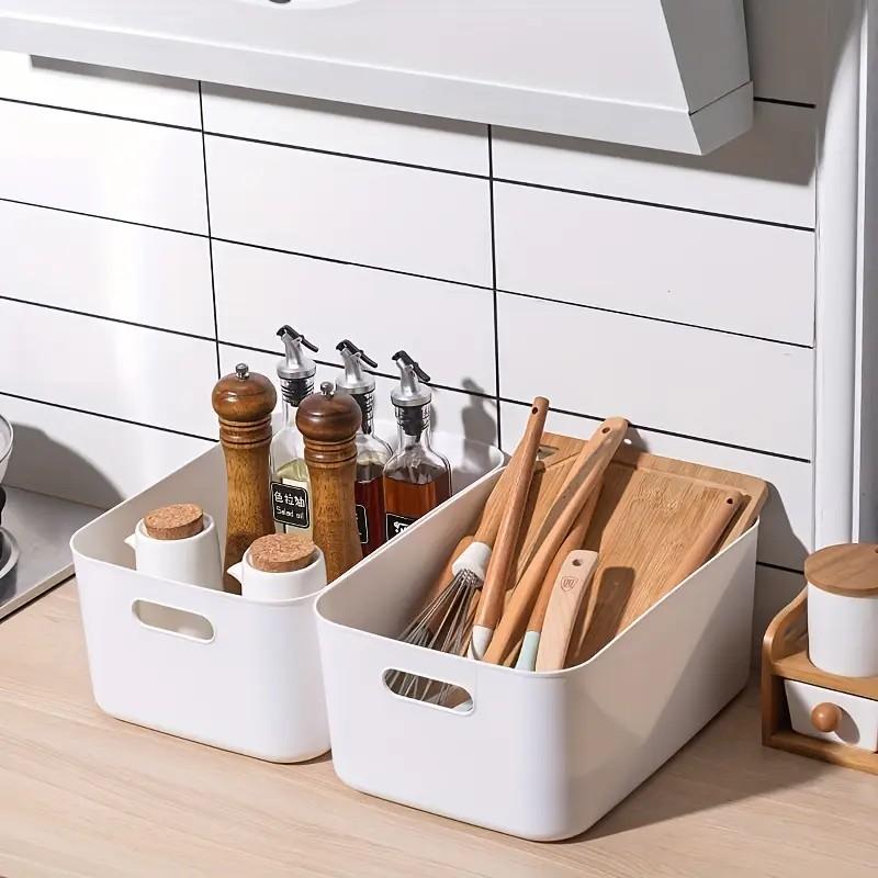 6-Pack Stackable Storage Bins with Lids - Waterproof for Office, Bathroom & Snacks Boxes Organiser house organizers boyfriend basket room organization products house organizers boyfriend basket room organization products