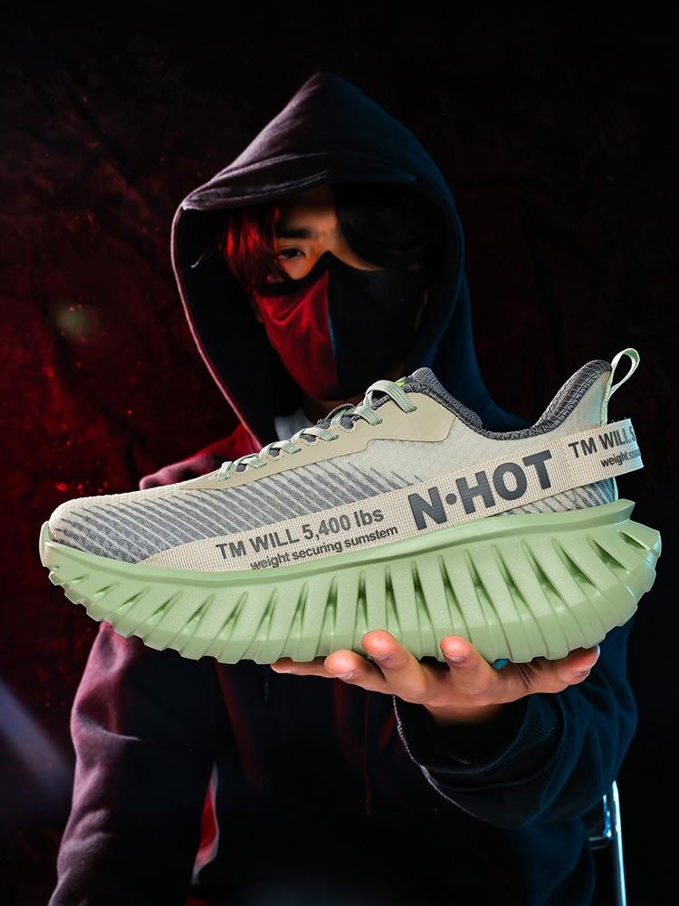 Unisex Trendy Lightweight Shock-Absorbing Outdoor Running Athletic Shoes, Fashion Sports Style, Comfortable Cushioning, Non-Slip Breathable Design