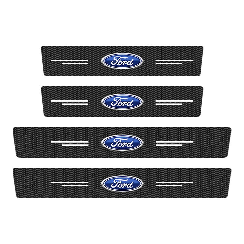 Universal Car Threshold Strips, Custom Fit Protection Decorative Trim, Ford Door Anti-Scratch Kick Proof Wear Resistant Welcome Strip, Car Door Protector