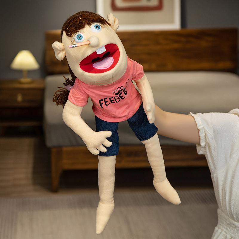 60cm Jeffy Series Hand Puppet Plush Toys Talk Show Party Props Cook Rock Singer Cosplay Stuffed Doll Halloween Xmas Gifts