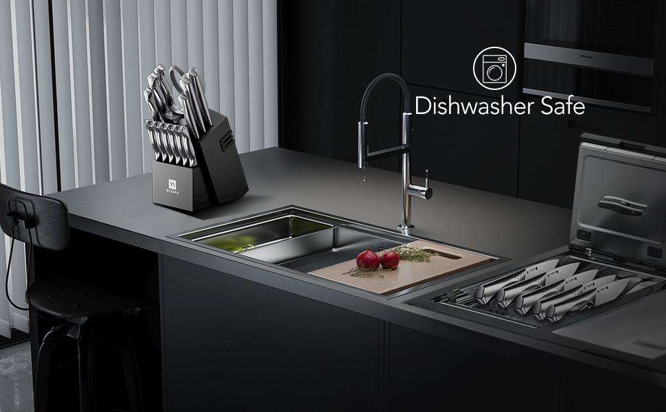 WIZEKA Jaguar Series Kitchen Knife Set with Block, Dishwasher Safe 15 Pcs Professional Chef Knife Set with Knife Sharpener, Food Grade German Stainless Steel Knife Block Set Gift for men Steak knife cooking knives Kitchen Knives kitchen accessories WIZEKA Jaguar Series Kitchen Knife Set with Block, Dishwasher Safe 15 Pcs Professional Chef Knife Set with Knife Sharpener, Food Grade German Stainless Steel Knife Block Set Gift for men Steak knife cooking knives Kitchen Knives kitchen accessories