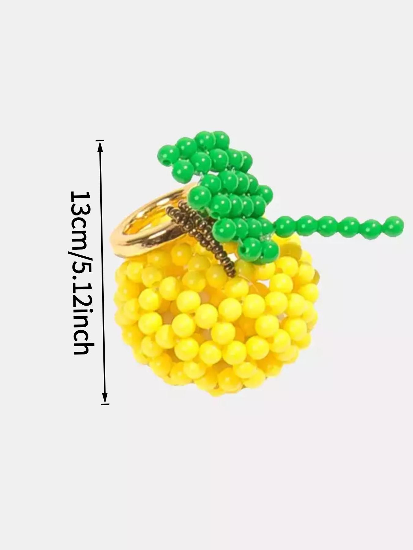 New Fruit Series Apple and Watermelon Pendant DIY Colored Bead Series 18K Gold Color Retention
