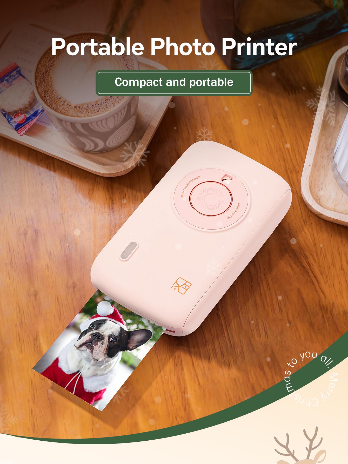 Hanin CP2100 Portable Photo Printer for iPhone & Android - Bluetooth Wireless Instant Printer, 2.1 x 3.4 Inches, Thermal Dye Sublimation for Vibrant, High-Quality Prints