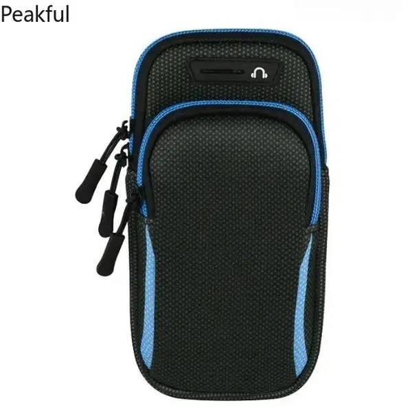 Running Phone Armband & Waist Pouch, Reflective Water-Resistant Holder for 6.8" Phones, Unisex Adjustable Strap for Secure Carry, Versatile Sports Accessory for Walking, Cycling & Travel