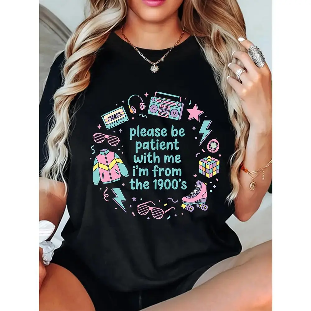 Funny Millennial Graphic Tee | Please Be Patient With Me I'm From The 1900s Shirt | Retro 90s Meme Tshirt | Nostalgic Gift