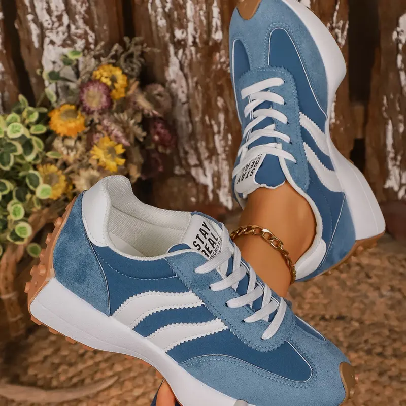 Women's Comfortable Lace-Up Sports Shoes, Lightweight Multi-Functional Casual Shoes, Lowtop Casual Sneakers, All-Season Wear, Anti-Slip Rubber Sole