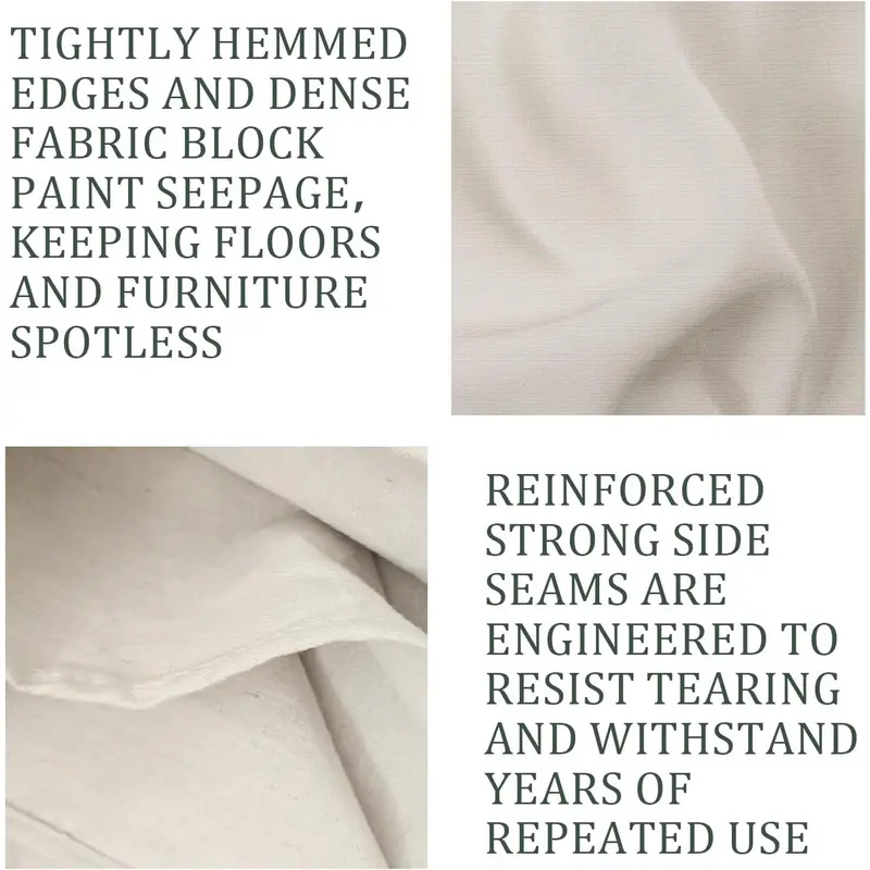 Canvas Drop Cloth, 9 x 12 Canvas Tarp, Washable and Tarp, Drop Cloths for Painting, Curtains, Furniture and Floor Protection Canvas Drop Cloth, 9 x 12 Canvas Tarp, Washable and Tarp, Drop Cloths for Painting, Curtains, Furniture and Floor Protection