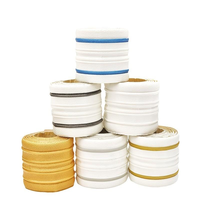 6 Rolls Self-adhesive Ceiling Cornice, Foam Wall Decorative Strip Stickers, Foldable Self-adhesive Waterproof Baseboard Wall Corner Waistline Stickers, Positive Anglection Strip, Decorative Molding