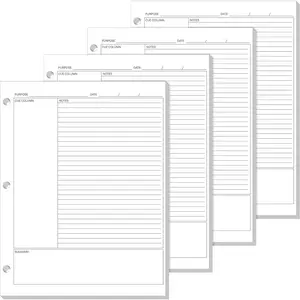 400 Sheets Cornell Notes Loose Leaf Filler Paper, 8.5 x 11 Inch, 3 Hole Punch, White Double Sided Notebook Paper for Office College Home Note Taking