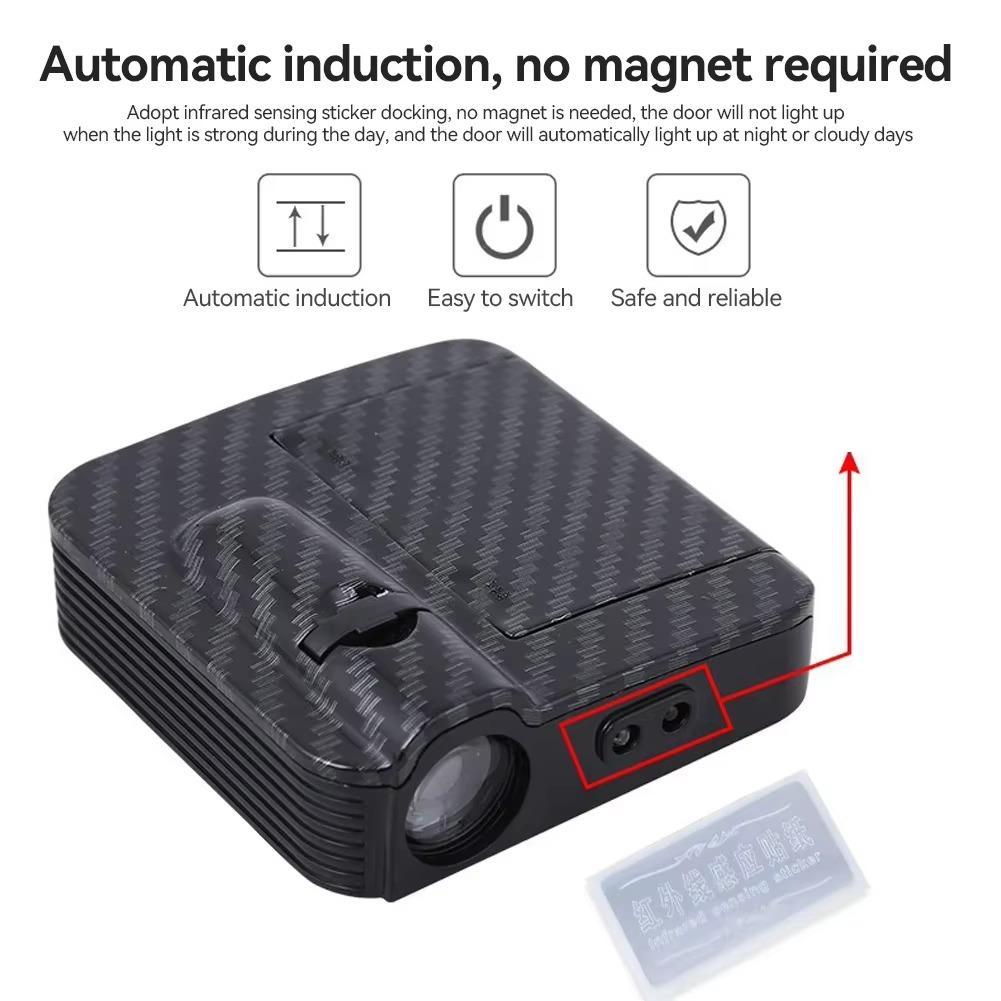 3D Shadow Lamp LED Door Logo Projector Cadillac SRX CT6 XTS ATS XT4 XT5 XT6 Dual Plug Water Pit Lamp Cadillac Welcome Light Car Door Projection Accessory