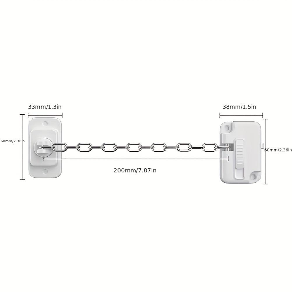 1pc Adjustable Window Security Lock Window Mounted For Safety Ventilation Self Adhesive No Drilling Window Restrictor