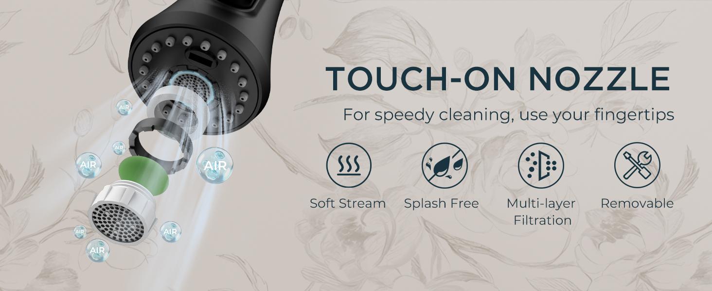 Forious Vintage Kitchen Faucet, Pull Down Sprayer, Oil Rubber Brown, High Arc Single Handle, Antique Stainless Steel, Fits 1 or 3 Hole