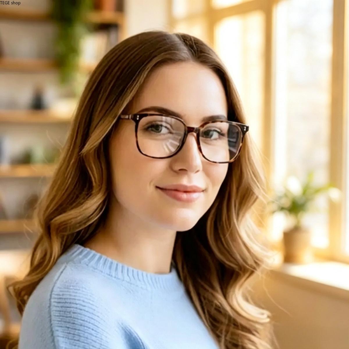 Women's 4-Pack Full Rim Leopard Print Plastic Eyeglass Frames - Prescription Ready, Lightweight Comfortable Optical Specs for Casual Daily, Street Fashion (Sports Collectibles Accessories)