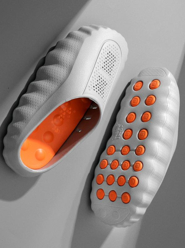 Unisex Sport Massage Slide Sandals for Post-Workout - Foot Massage Nubs, Non-Slip Sports Outsole, Breathable Mesh Upper, Waterproof EVA Material - Perfect for Gym, Post-Workout Relaxation, Poolside & Locker Room - Comfortable Athletic Slippers