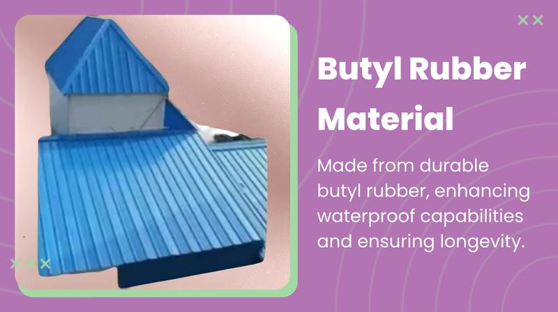 Super Strong Adhesive Waterproof Tape Roll, Self-Adhesive Roof Crack Repair Material, High Adhesion, Heat Resistant, Butyl Rubber, One Roll