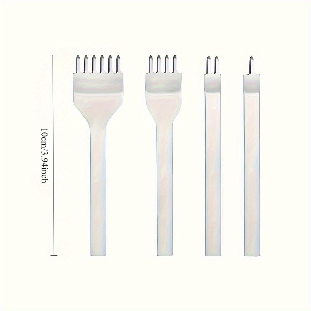 [Stainless Steel Punch Set] 4pcs Stainless Steel Leathercraft Punch Set - 1/2", 4", & 6" Hole Sizes for DIY Diamond Lace, Shoes & Crafts