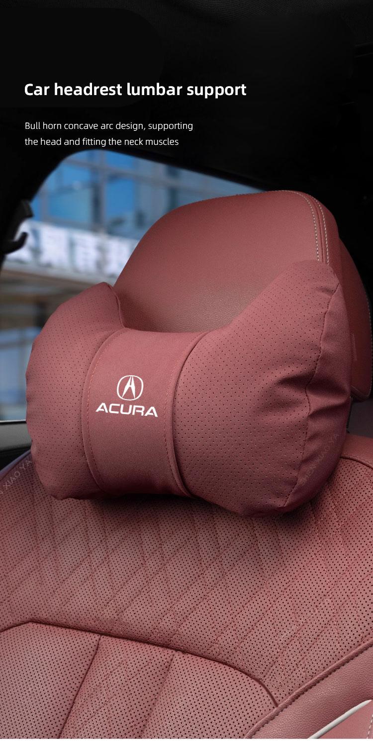 Car Seat Headrest Lumbar Support Protective Pillow Waist Cushion For Acura ADX RDX ZDX Integra NSX MDX TLX CDX ILX RLX TL RL
