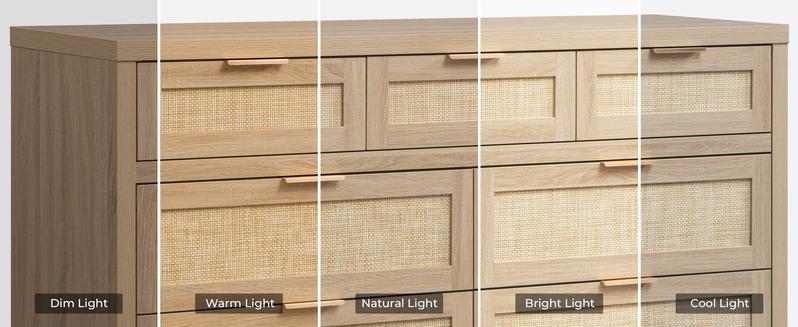 SICOTAS 7 Drawer Dresser for Bedroom, 57" Wide Rattan Dressers for Nursery, Living Room TV Stand, Boho Closet Organizer Chests of Drawer, Clothes Storage Chest, Versatile Usage for Every Room, Durable SICOTAS 7 Drawer Dresser for Bedroom, 57" Wide Rattan Dressers for Nursery, Living Room TV Stand, Boho Closet Organizer Chests of Drawer, Clothes Storage Chest, Versatile Usage for Every Room, Durable