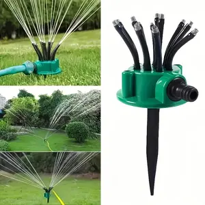 360 Degree Rotating Garden Sprinkler Set, Automatic Water Sprayer with Irrigation Accessories, No-Electric Portable Lawn Watering System for Yard, Garden & Farm Irrigation