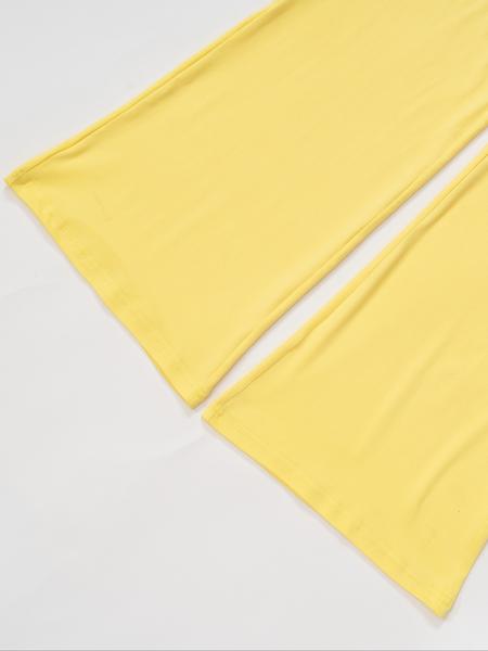 Women's Long Sleeve Square Neck Flare Pants Set, Casual Home Wear, Comfortable Loungewear, Stylish and Cozy for Daily Use