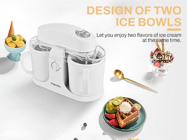 Pukomc Quick Freezing Multi-functional Ice Cream Maker uses advanced technology and can be used to make Italian ice cream, mixed-flavor ice cream, smoothies, frozen smoothie bowls, etc. It enables you to make delicious ice cream right at home!