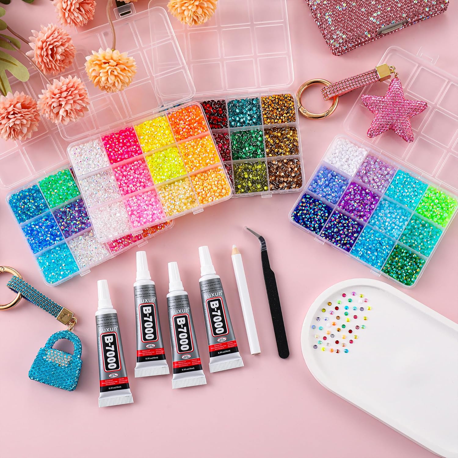 1 Set Multi-colors Semi-circular Resin Nail Diamond Charms 3D 48 Colors 3mm Mini Flat Bottomed Nail Rhinestones DIY Nail Art Crafts